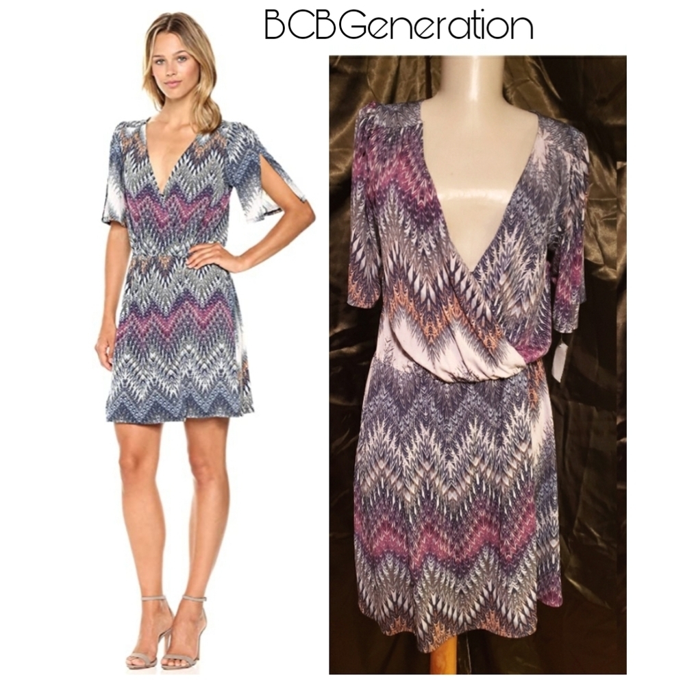 BCBGeneration chevron print dress.  Sz Sm